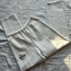 Russell Athletic White Straight Leg Kansas City Chiefs Embroidered Sweatpants